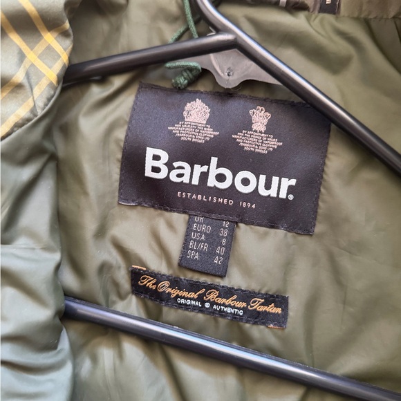 Barbour Women’s Plaid Quilted Vest - Green and Blue - Picture 3 of 3